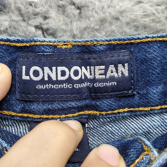 London Jean Jeans Womens 8 Blue Straight Leg Cotton Denim Made In USA - Picture 2 of 8